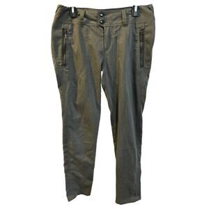 Nau Utility Pants Women Size 8 Gray Slim Fit Organic Cotton Blend Sustainable